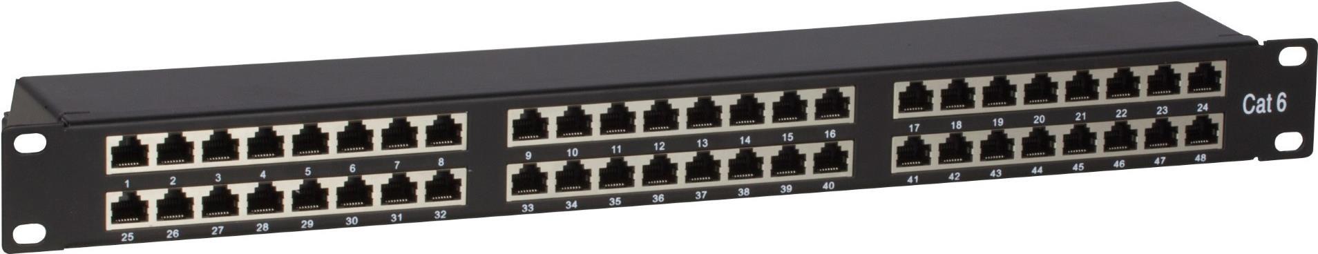 DS-IT CAT6, FTP Netzwerk-Patchpanel, 19”, 48-fach. (DS-Patch6-48FTP)