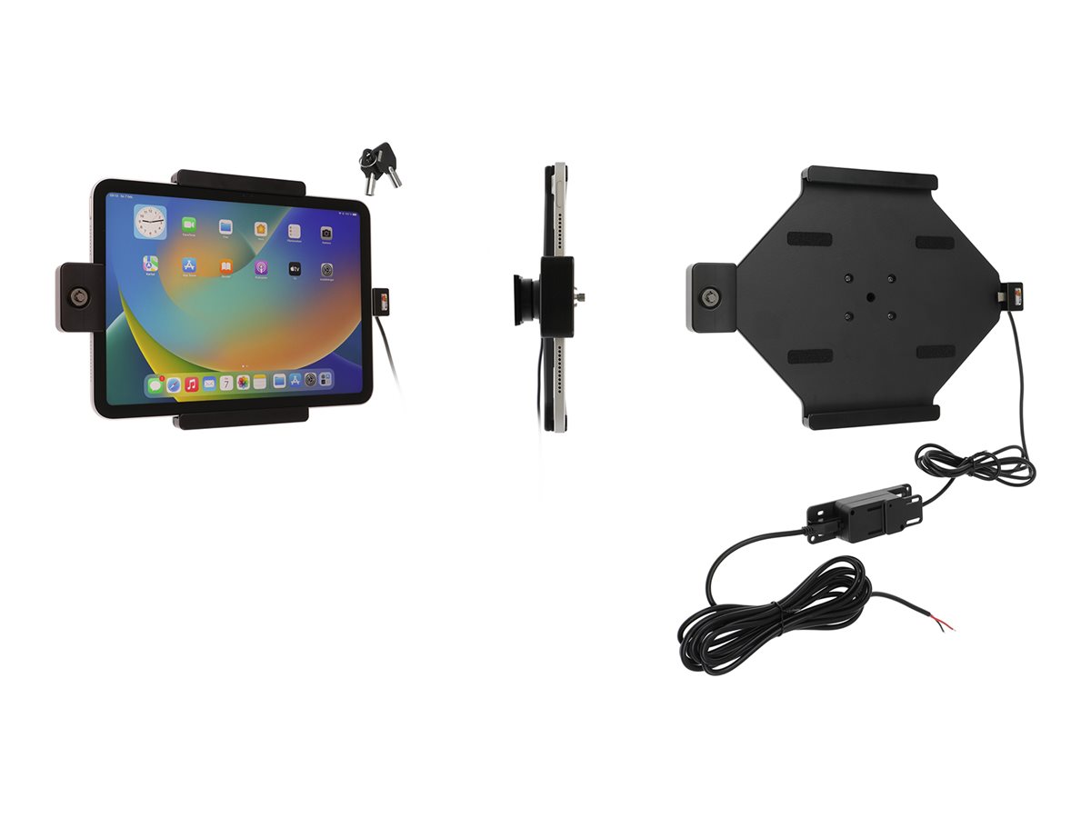 Brodit 736339 Aktive Kfz-Ladeschale mit Schlüsselschloss QC 3.0 2x USB Schwarz