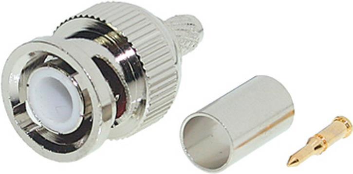 shiverpeaks BASIC-S BNC Crimp-Stecker, RG 58 Koaxial-Kabel Quetsch-Ausführung, Crimp-Stecker, 50 ohm, im Polybeutel (BS98800-1)