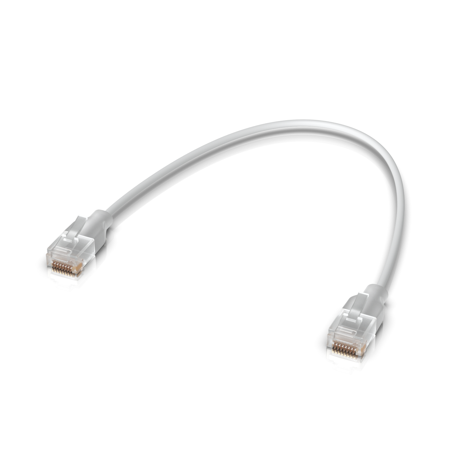 Ubiquiti UniFi Etherlighting Patch-Kabel RJ-45 Cat6 0,3 m PoE++ Nano-Thin Weiß