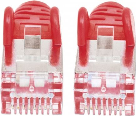 INTELLINET Netzwerkkabel, Cat6A, S/FTP RJ45, 100% Kupfer, LSOH, 1 m, rot (319065)