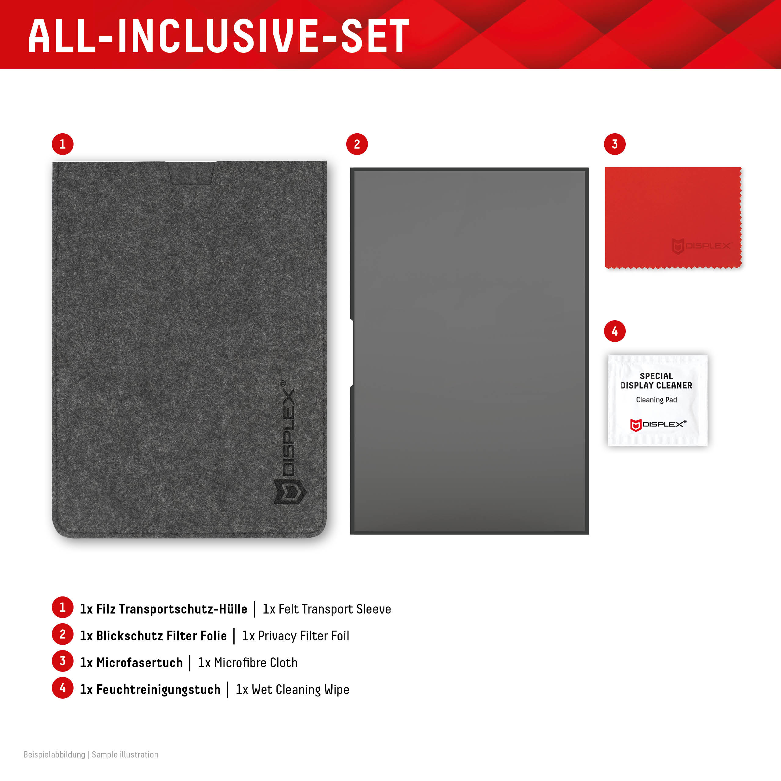 E.V.I. Displex Privacy Safe Blickschutzfilter 14" 16:9 Randlos Schwarz, Transparent