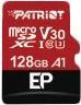 Patriot Flash card Micro-SD 128GB EP Series SDXC V30, 100MBs/80MBs (PEF128GEP31MCX)