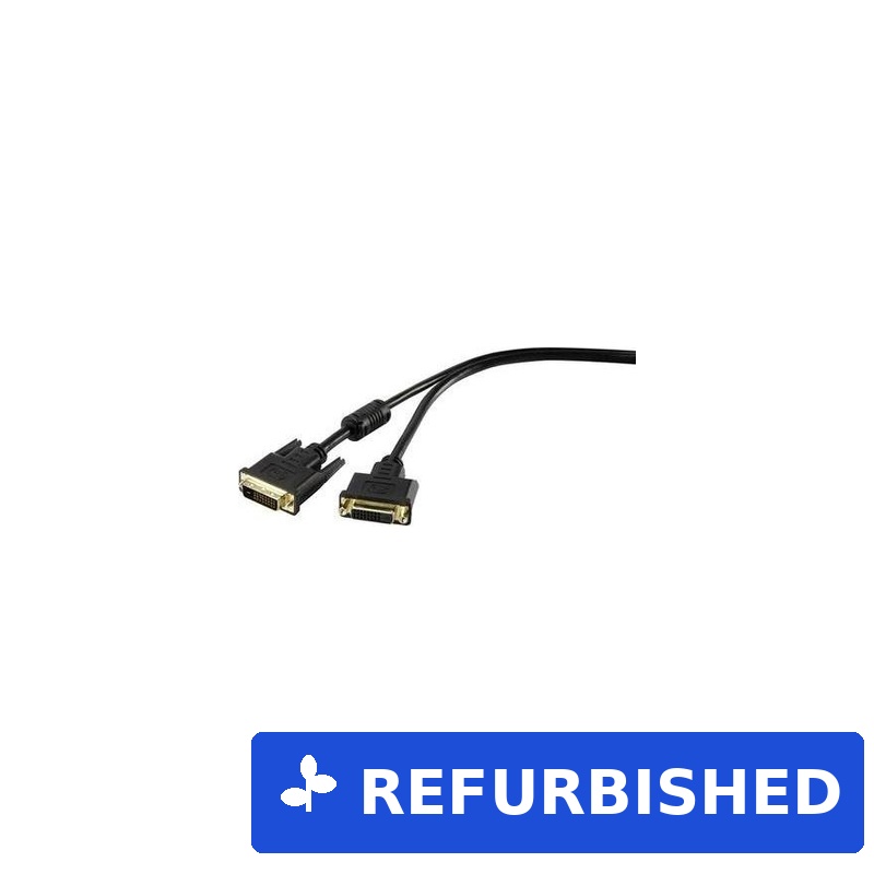 Renkforce DVI Verlängerungskabel [1x DVI-Stecker 24+1pol. - 1x DVI-Buchse 24+1pol.] 1.80 m Schwarz Renkforce (1404066) (geöffnet)