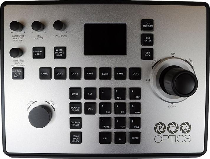 PTZOptics PT-JOY-G4 Joystick-Controller für CCTV-Kameras, Schwarz/Silber