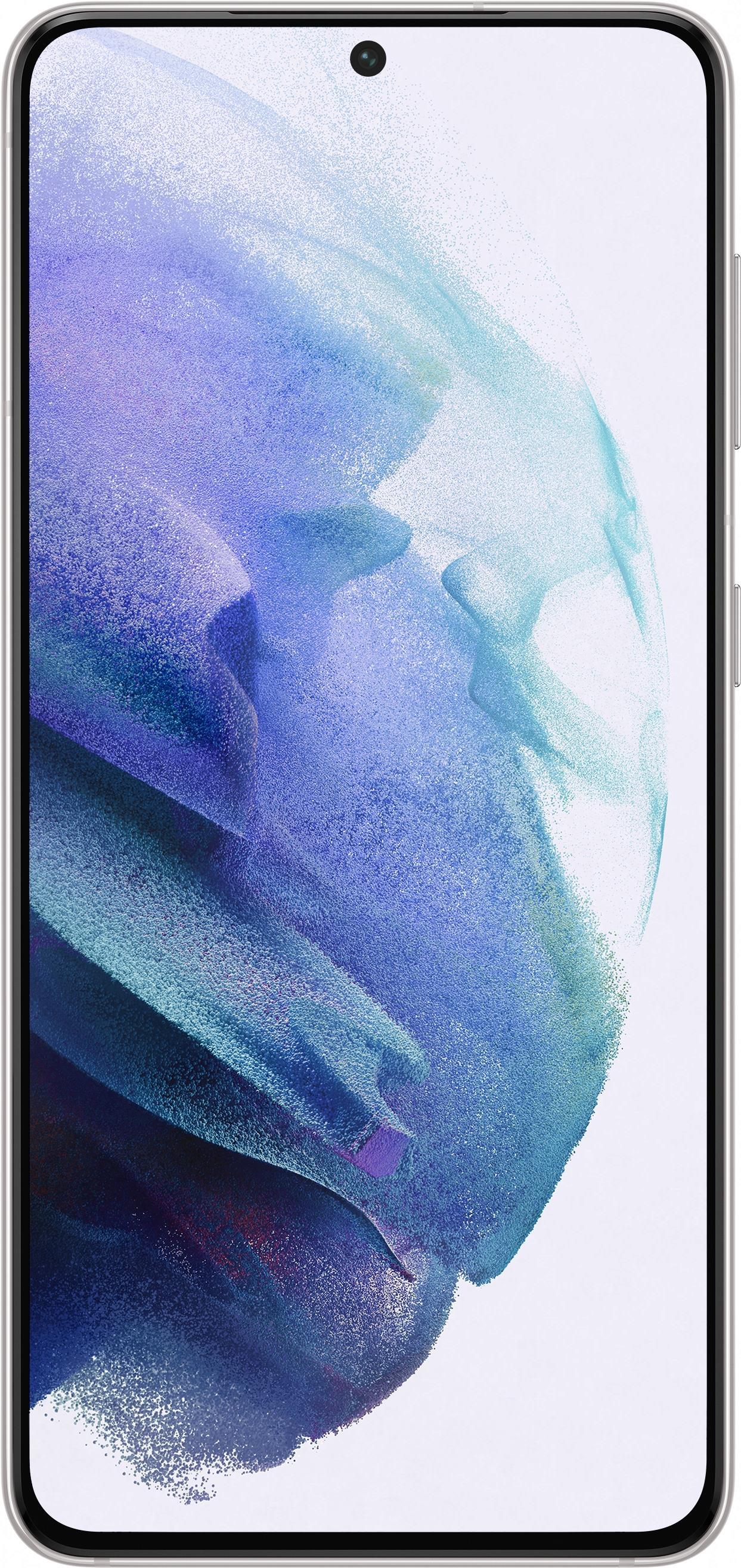 Samsung Galaxy S21 5G Smartphone Dual-SIM NR 128 GB 6.2" 2400 x 1080 Pixel 421 ppi pro"  Infinity-O Dynamic AMOLED 2X RAM 8 10 Megapixel Triple-Kamera Android Phantom White (SM-G991BZWDEUE) (SM-G991BZWDEUE)