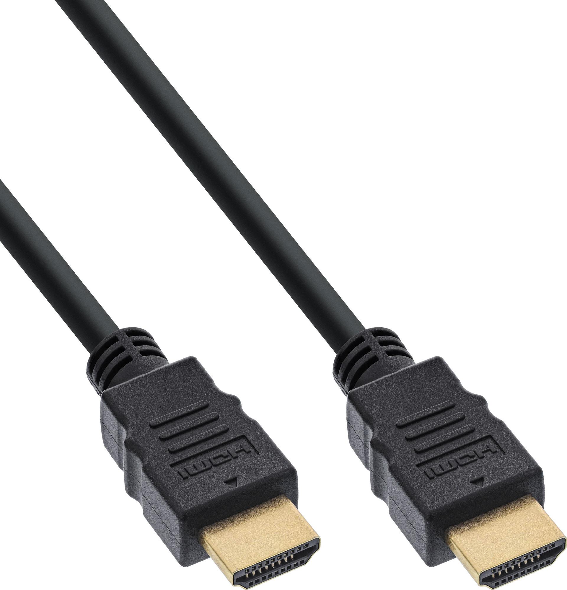 InLine HDMI-Kabel High Speed mit Ethernet, HDMI 2.0b, 4K@60Hz, 1,5 m, Schwarz
