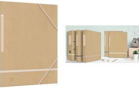 Oxford Eckspannermappe TOUAREG, DIN A4+, beige für Format A4, Stärke: 450 g/qm, aus recyclefähigem TCF - 1 Stück (400081545)