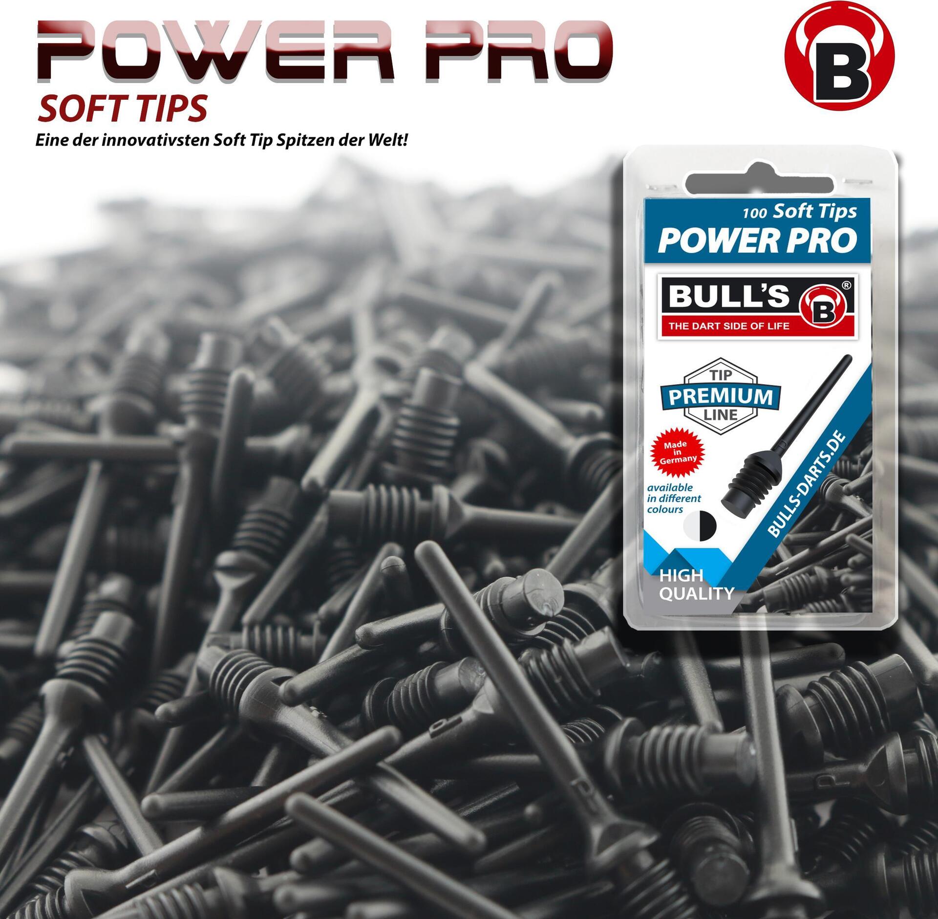 BULL'S 6 BULL'S PowerPro Soft Tips 6mm(2BA) 100/schw. (61311)