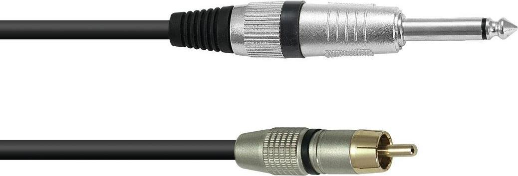 OMNITRONIC Adapterkabel Cinch/Klinke 0,9m sw (30225118)