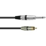 OMNITRONIC Adapterkabel Cinch/Klinke 0,9m sw (30225118)
