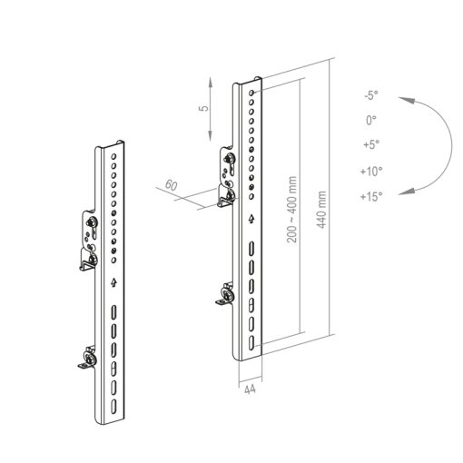 Hagor CPS - Tilt Arms S VESA 400 Halterung Schwarz