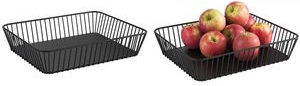 APS Brot- und Obstkotb URBAN, eckig, 325 x 265 mm aus schwarzem Metall, Maße. (B)325 x (T)265 x (H)75 mm, - 1 Stück (30415)