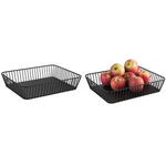 APS Brot- und Obstkotb URBAN, eckig, 325 x 265 mm aus schwarzem Metall, Maße. (B)325 x (T)265 x (H)75 mm, - 1 Stück (30415)