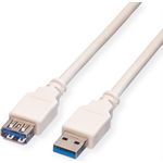 STANDARD USB 3.1 Gen 1 Verlängerungskabel, Typ A-A, ST/BU, beige, 0,8 m (S3011)