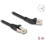 Delock RJ45 Netzwerkkabel Cat.6A S/FTP Stecker 45° nach links gewinkelt zu gerade 5 (80625)