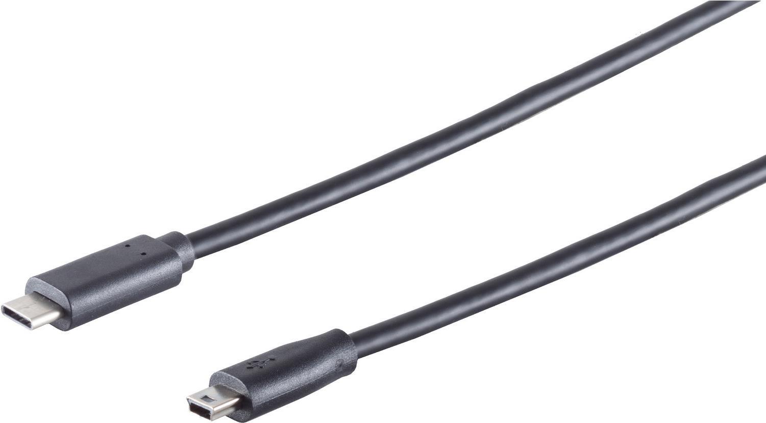 S-Conn 77144-3.0 USB Kabel 2 m USB 2.0 USB C Mini-USB A Schwarz (77144-3.0)