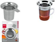 metaltex Teesieb, groß, Edelstahl gelaserter, extrem feiner Filter, passend für Tassen - 1 Stück (253835010)