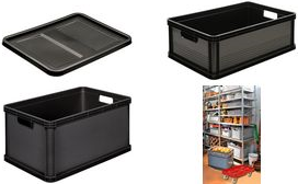 keeeper Deckel "roberta" für Transportbox "robert", 20 L graphite, Material: PP, Maße: (B)300 x (T)400 x (H)10 mm - 1 Stück (1082882600000)