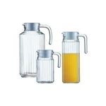 Esmeyer Glaskrug "Quadro", mit Deckel, 0,5 Liter Höhe: 157 mm, Deckel aus weißem Kunststoff - 1 Stück (410-086)