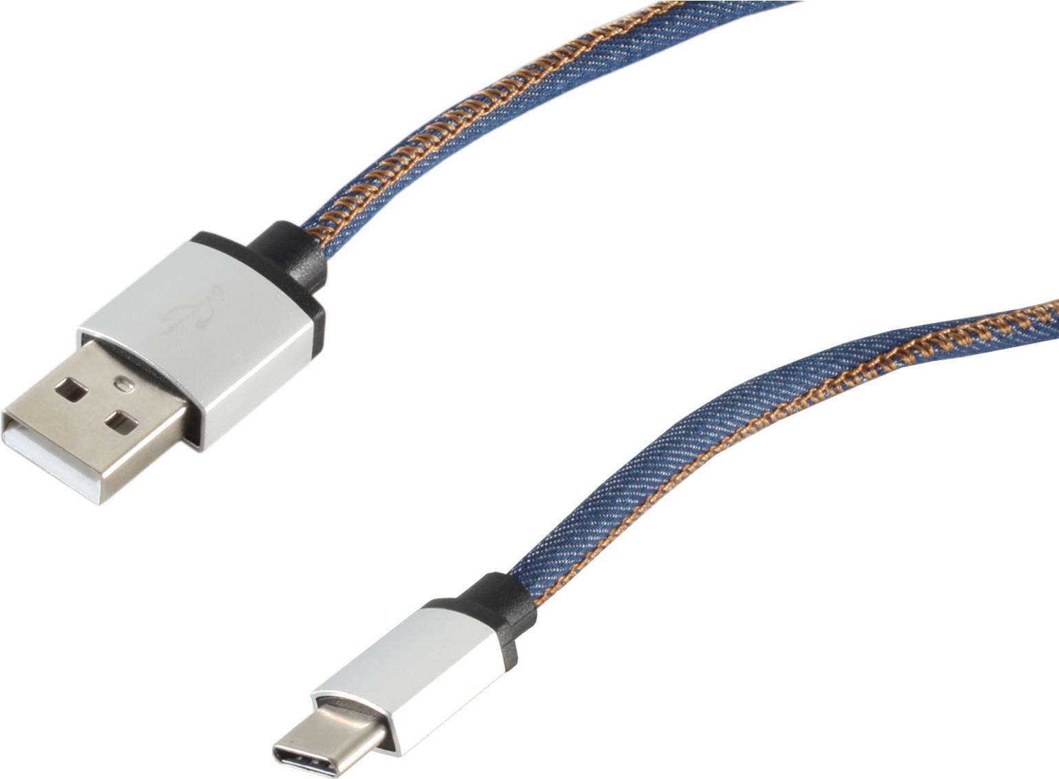 S-Conn 14-50030 2m USB A USB C Männlich Männlich Blau USB Kabel (14-50030)
