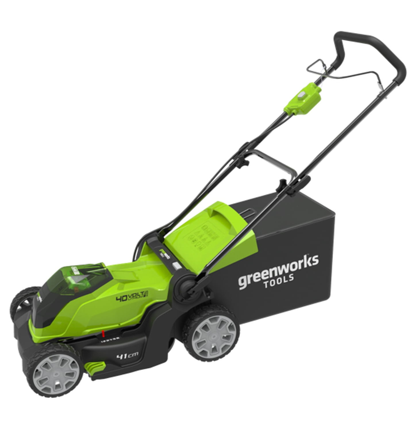 Greenworks 2504707UB Schubrasenmäher 40 V 4 Ah 41 cm Grün