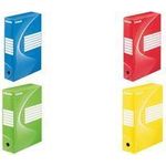 Esselte Archiv-Schachtel VIVIDA, DIN A4, blau (B)100 mm aus 100% recycelter Pappe, zu 100% wiederverwertbar, - 25 Stück (128421)