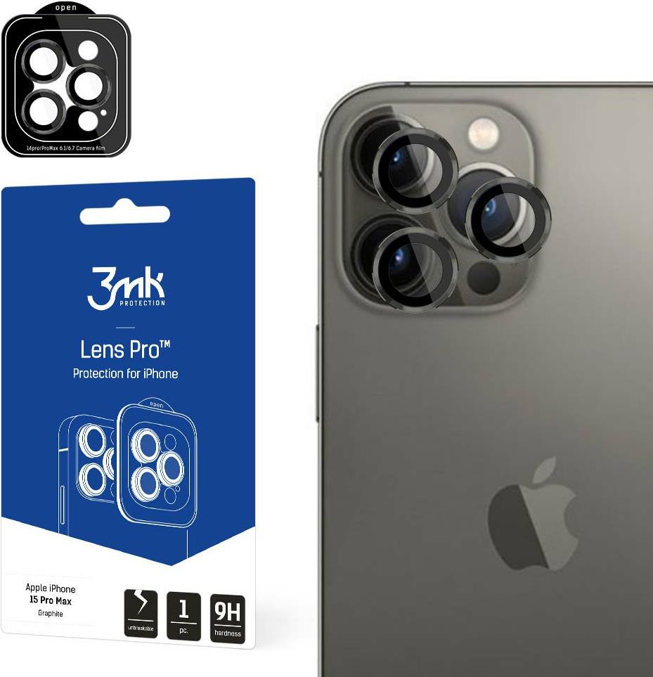 3mk Lens Protection Pro pro Apple iPhone 15 Pro Max, Graphite (5903108530040)