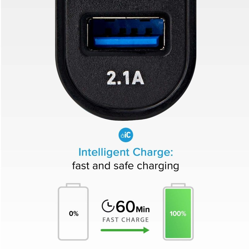 SBS TECRTC1USB2AUL KFZ-Ladegerät USB-C 5 V Schwarz