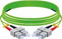 EXERTIS CONNECT LWL Patchkabel, 50/125 µm, OM5-Faser, SC Duplex Stecker/Stecker, UPC, lindgrün