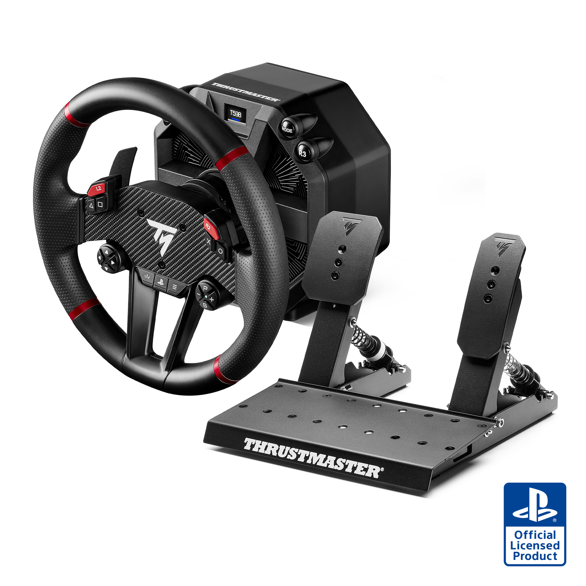 Thrustmaster T598-P Direct Drive Force Feedback Lenkrad Schwarz, Rot