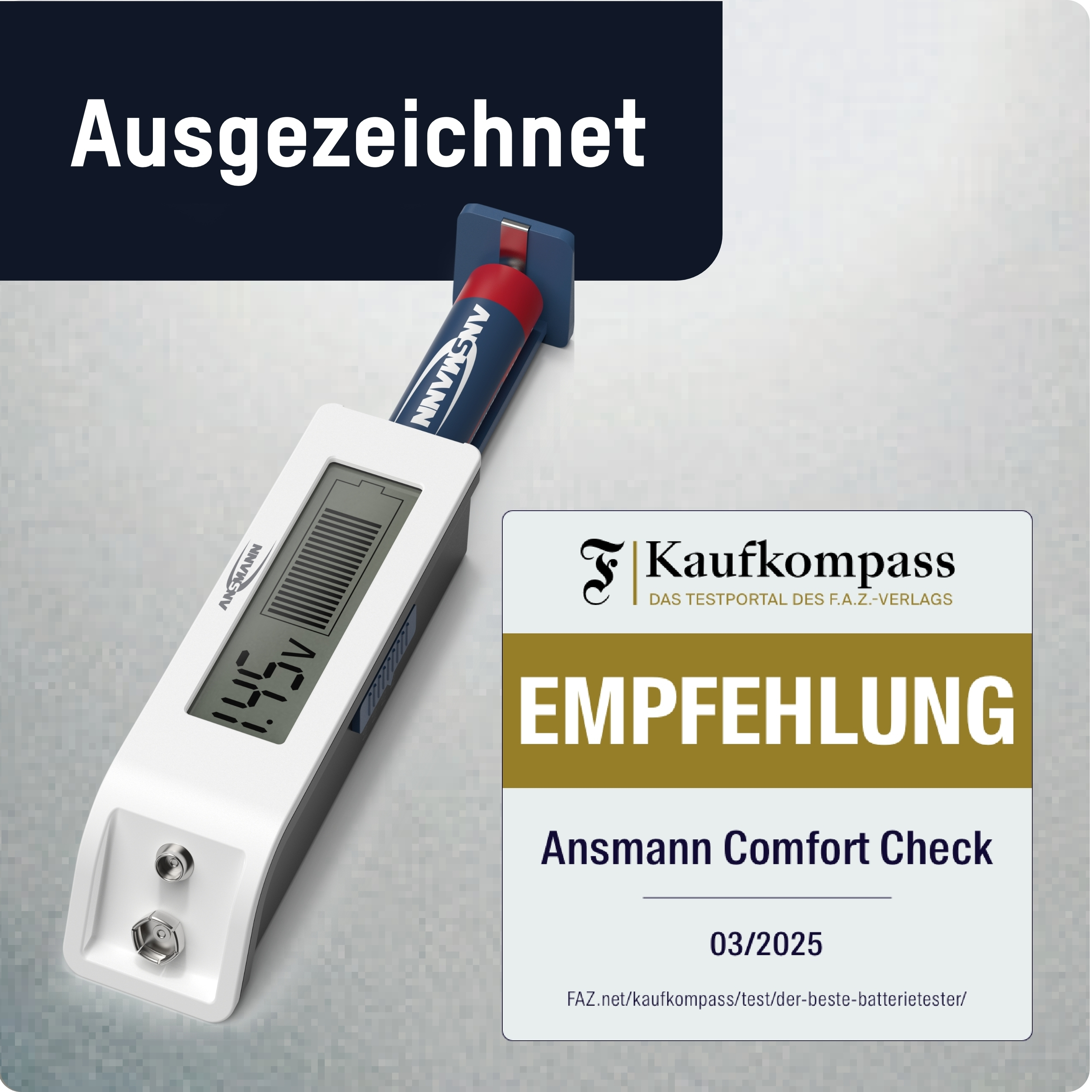 Ansmann Batterietester Universal 1900-0110 LCD Weiß