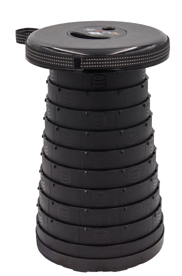 WEDO SITTOGO NXT Teleskop-Hocker, 10 Stufen höhenverstellbar, 150 kg, Schwarz