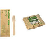 PAPSTAR Holz-Eislöffel "pure", Länge: 94 mm, 50er aus natürlich hellem Birkenholz, biologisch abbaubar - 1 Stück (88451)