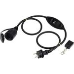 Sygonix SY-6728134 Strom Verlängerungskabel Schwarz 1 m H07RN-F 3G 1.5 mm² inkl (SY-6728134)