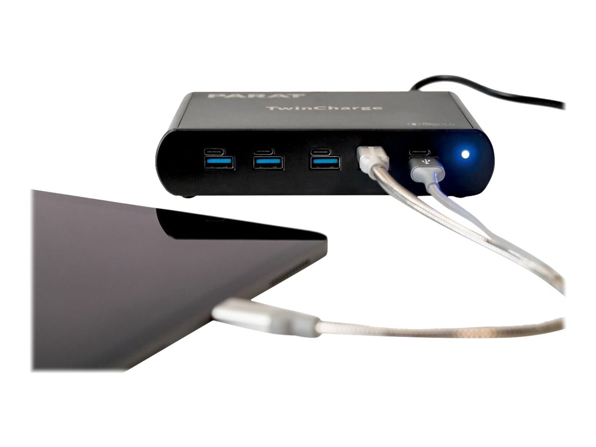 PARAT PARAPROJECT TC5 TwinCharge Ladestation 5x USB-C 5x USB-A Schwarz