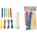 BRÜDER MANNESMANN Kabelbinder- & Klettband-Set, 350-teilig Inhalt: 200 Kabelbinder 2,5 x 100 mm (farbig sortiert), - 1 Stück (M13060)