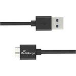 MediaRange Ladekabel USB-A auf Micro-B USB 3.0, 1.8m, sw (MRCS240)