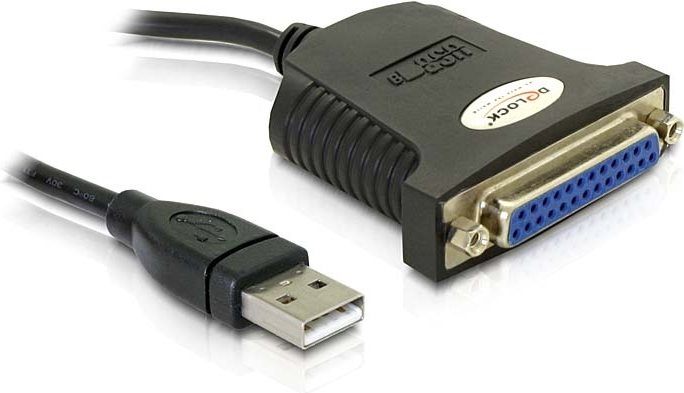 Delock USB 1.1 zu Paralell Adapterkabel 0,8 m (61330)