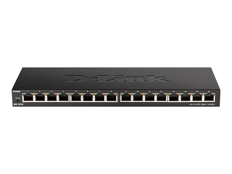 D-Link DGS-1016S 16-Port Gigabit Ethernet Switch Schwarz