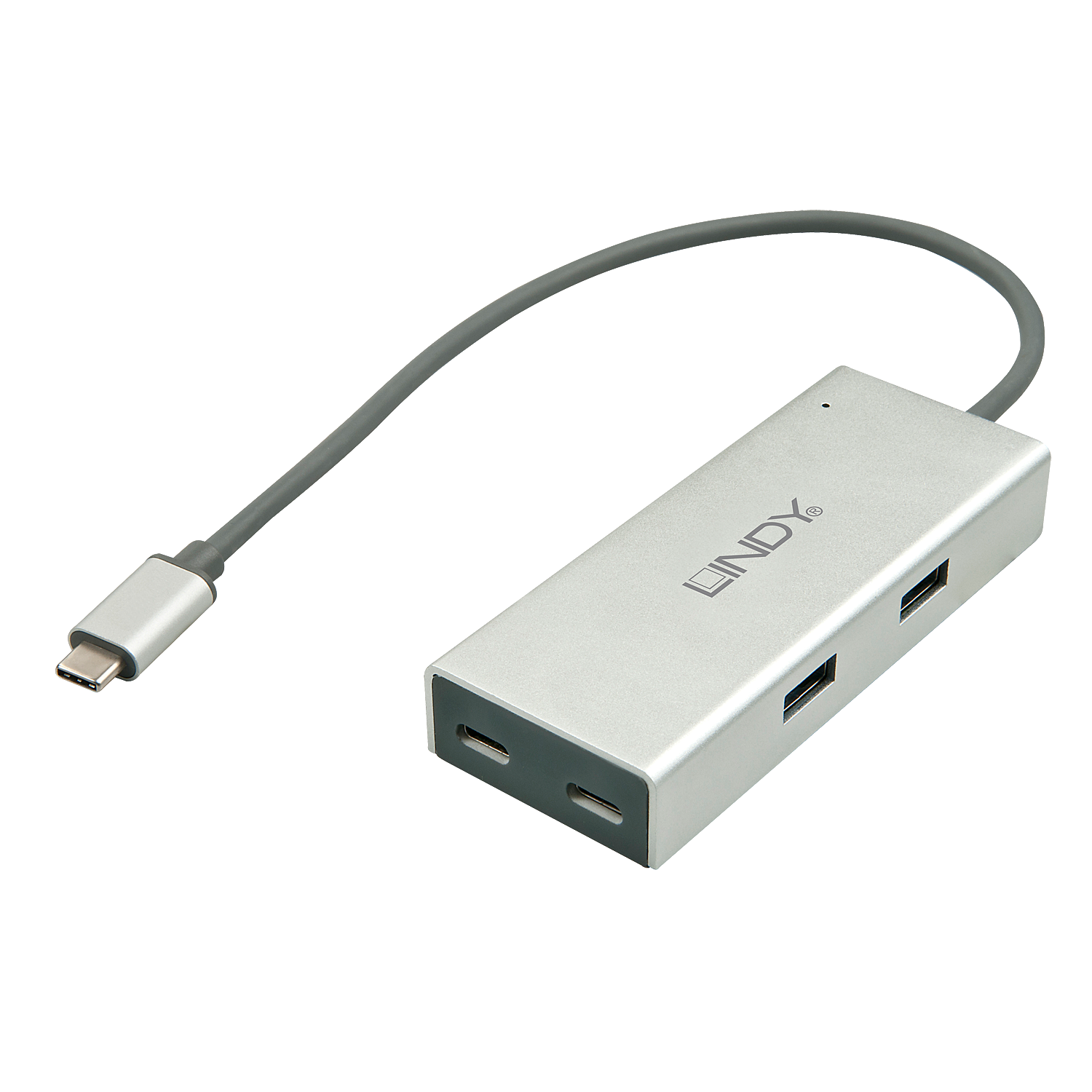 Lindy 4 Port USB 3.1 Typ C Hub Schließen Sie USB-Geräte mit Typ A- und Typ C-Anschluss über einen USB Port Typ C an (43091)