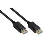 DisplayPort 2.0 Kabel, 54 Gbit/s, UHBR 13.5, 4K @240Hz / 8K @60Hz, Kupferleiter, schwarz, 3m, Good C (DP20-030)