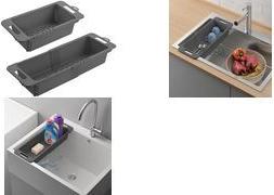 metaltex Spülkorb Drain-Flex, ausziehbar, Kunststoff, grau Material: Polypropylen PP, variabel ausziehbar von - 1 Stück (185020001)