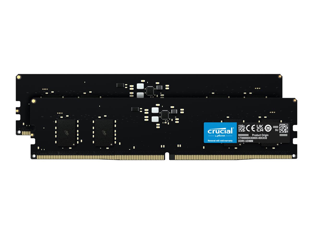 Crucial 16 GB RAM DDR5 2 x 8 GB 5600 MHz CL46 DIMM Schwarz