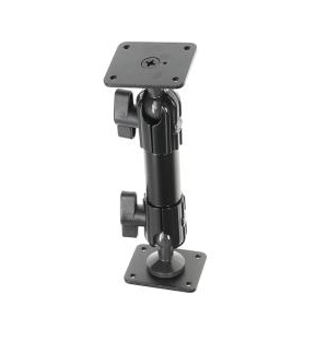 Brodit Standard Duty Sockelhalterung 6,5" 165 mm mit Kugel und Flügelmutter, AMPS-kompatibel, Schwarz