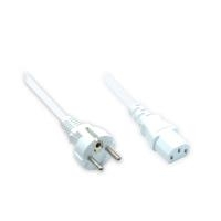 Netzkabel Schuko-Stecker gerade an Kaltgeräte-Buchse gerade, Typ F an C13, weiß, 1,5m, Good Connections® (1501-015W)