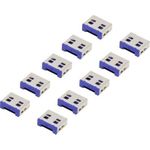 Renkforce USB Port Schloss RF-4695230 10er Set Silber-Blau RF-4695230 (RF-4695230)