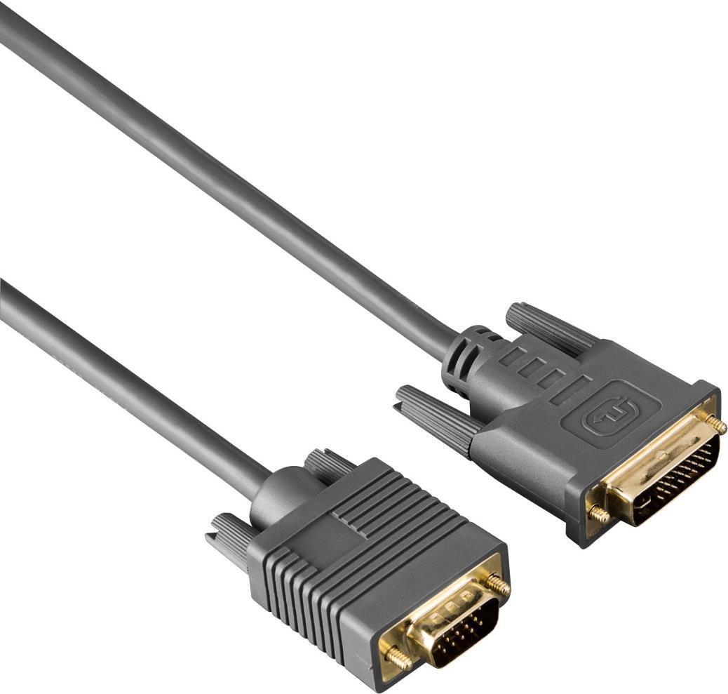 Hama 00133404 VGA-Kabel 1,8 m VGA (D-Sub) DVI-D Grau (00133404) (B-Ware)