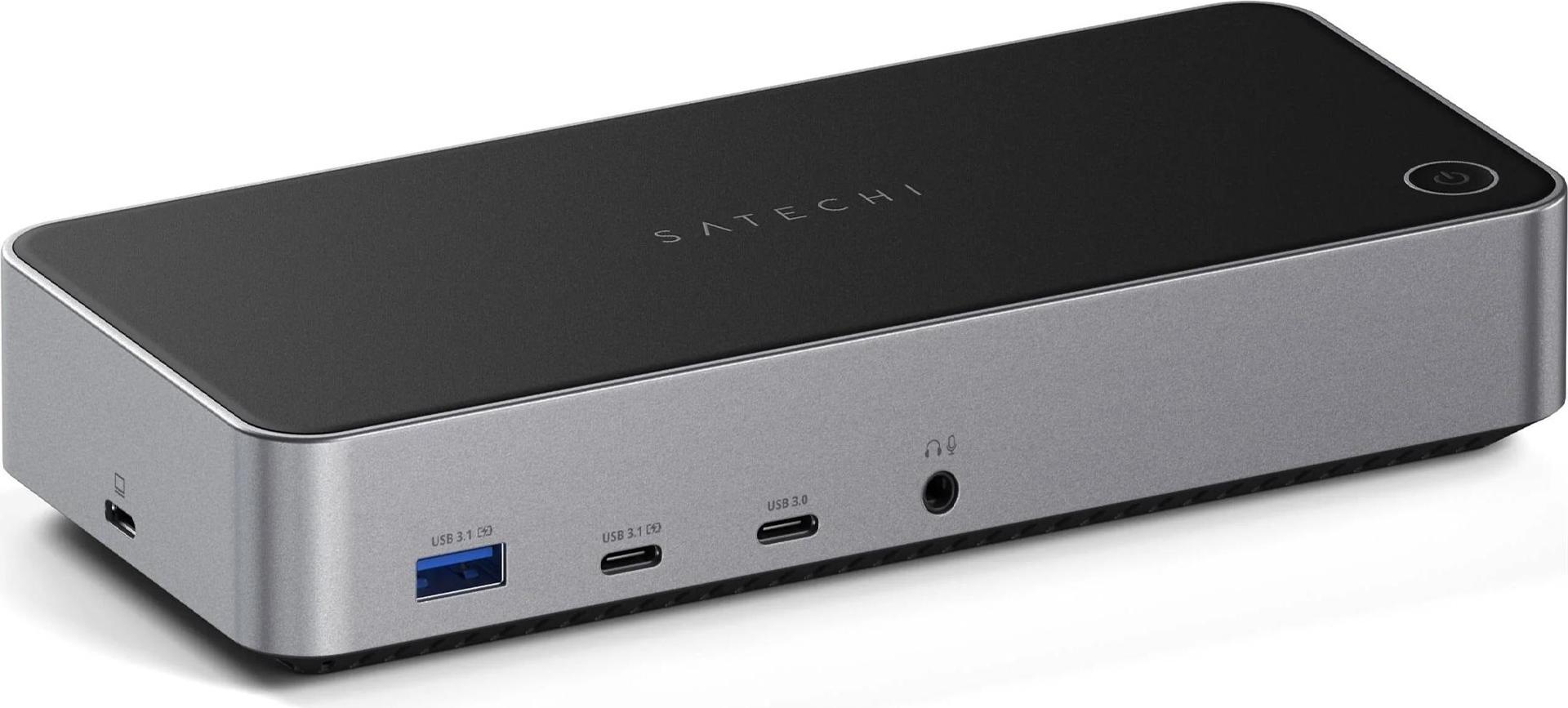 Satechi Triple 4K Display Dockingstation 130 Watt Schwarz - Silber