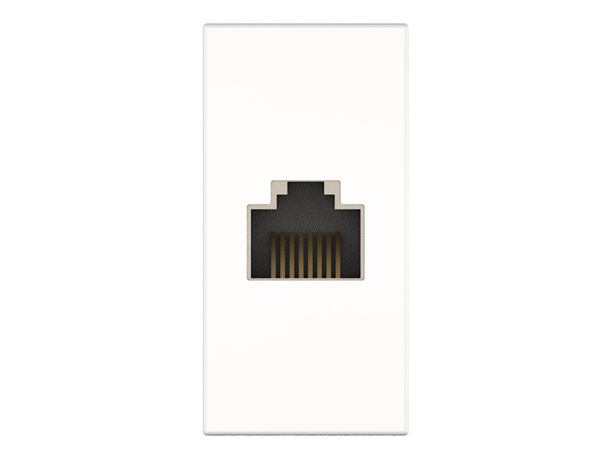 Kindermann Konnect flex 45 click Cat-6 (RJ45) Modulare Anschlussblende Weiß
